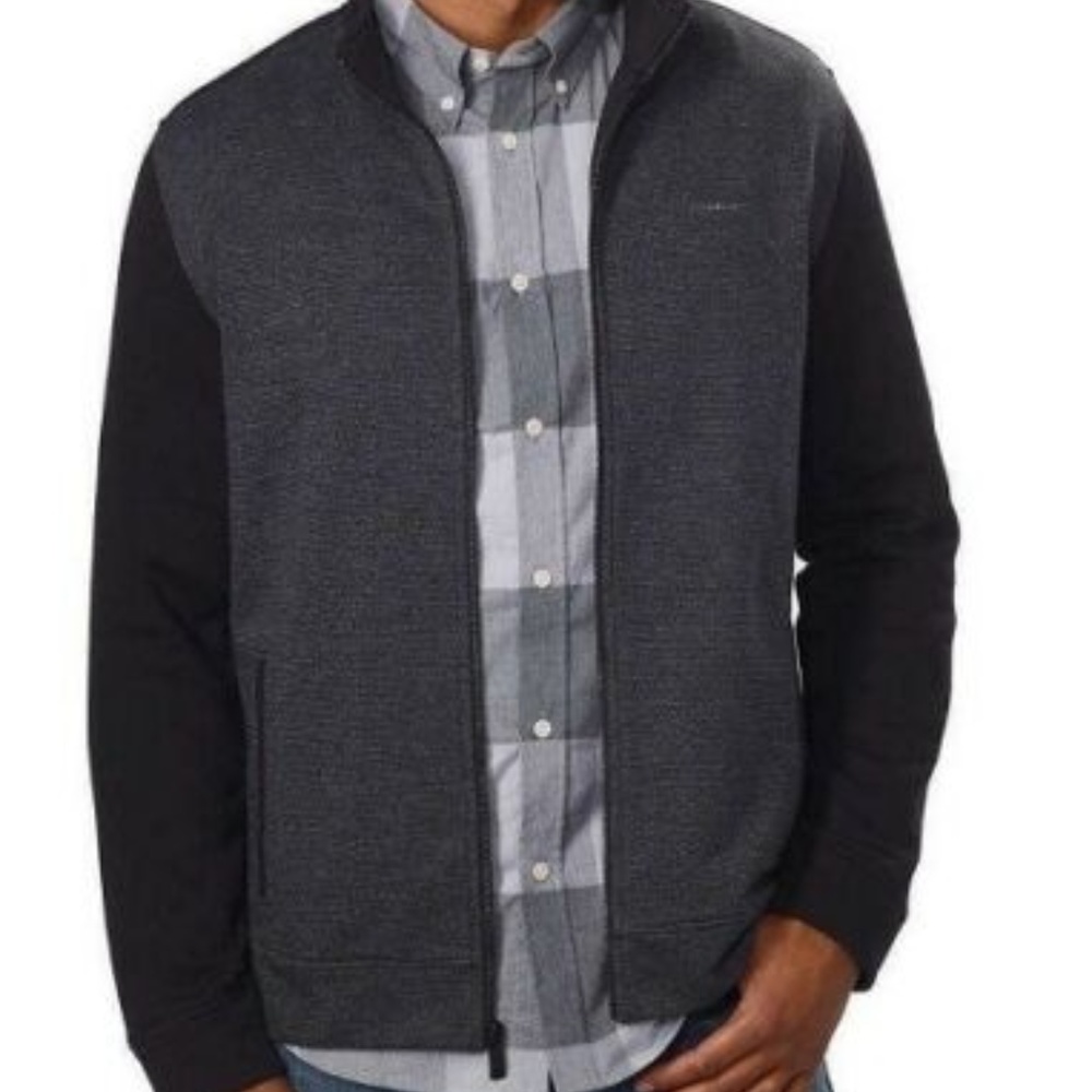 Calvin Klein Men's Full-Zip Fleece Mock Sweatshirt